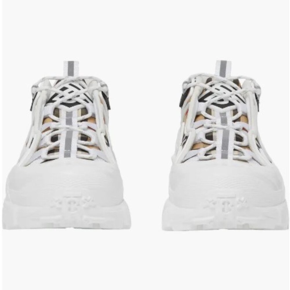 Burberry Arthur Vintage Check & Leather Sneakers | Mint | Street Style Luxury ๐ - Picture 9 of 17